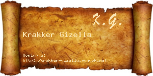 Krakker Gizella névjegykártya