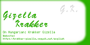 gizella krakker business card